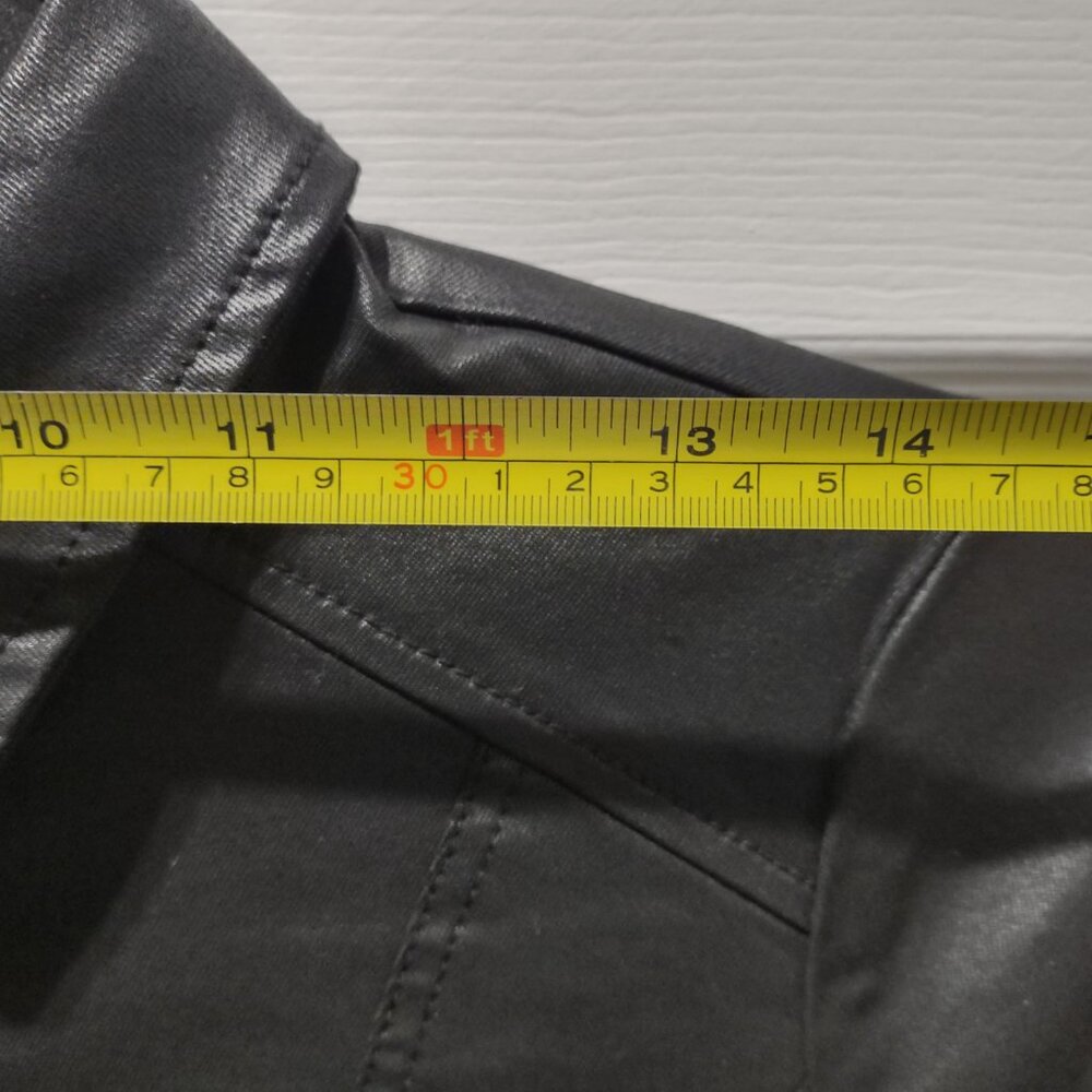 White House Black Market WHBM coated denim shirtdress NWT size 6 black - Picture 9 of 11